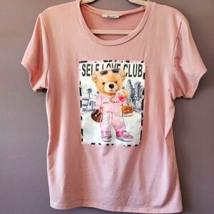 Davida Juniors Cute Bear Graphic Tee Size XL